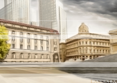 LassalMedia, Animatic sample frames for Commerzbank. A rather long animatic showing a world turning yellow.