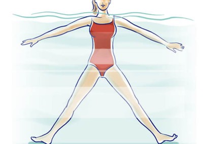 LassalMedia, editorial illustrations for AOK (wdv Verlag) – water gymnastics and more.