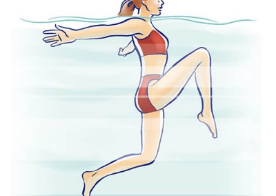 LassalMedia, editorial illustrations for AOK (wdv Verlag) – water gymnastics and more.