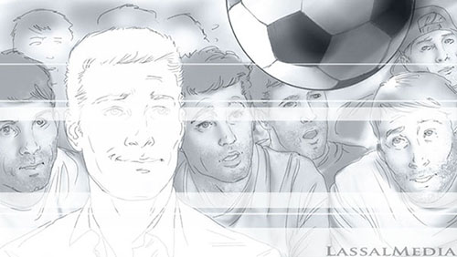 LassalMedia, storyboard pencils for Nivea for Men (Beiersdorf) / Soccer Theme