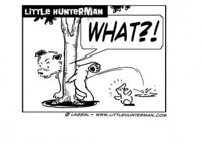Dog & Duck Cartoon with Little Hunterman, a Parson Jack Russell Terrier, and his best friend Flynn.
