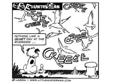 Dog & Duck Cartoon with Little Hunterman, a Parson Jack Russell Terrier, and his best friend Flynn.
