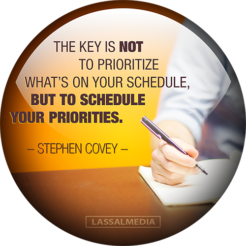 Stephen Covey said it best – and had pebbles to prove it!
